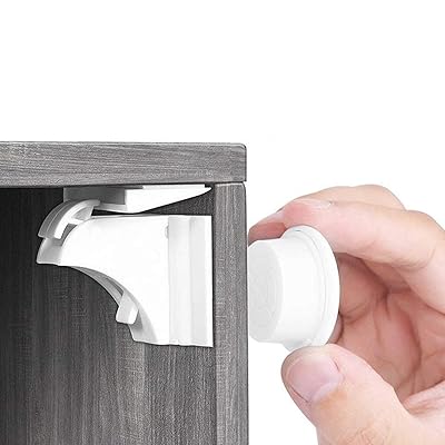 Child Safety Magnetic Cabinet Locks20 Locks  3 Keys, Baby Proof, No Tools Or Screws Needed - Norjews