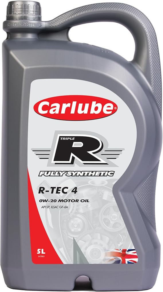 Carlube Triple R R-TEC 4 0W-20 API, ILSAC, Fully Synthetic Motor Engine Oil, 169 Fl Oz