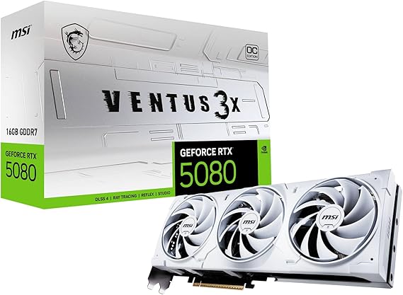 MSI GeForce RTX 5080 16G VENTUS 3X OC WHITE Graphics Card VD8978