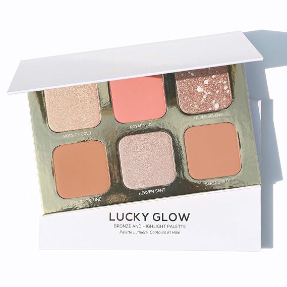 Lucky Glow Palette by True + Luscious Talc-Free Vegan Cruelty-Free Paraben-Free | Multi-Use Highlighter Blush & Bronzer Face Palette Layered Luminous Glow | Universal Flattering Shades 0.78 oz