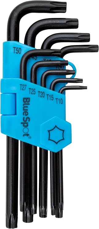 Blue Spot Tools 15305 9PCE Long Arm Torx Key Set (T10-T50)