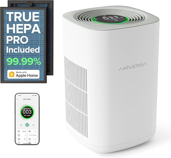 Airversa AP2 Pro HomeKit Smart Air Purifier for Home Large Room, White-2026