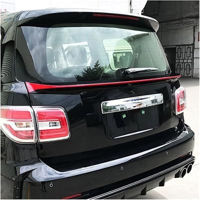 ABS Plastic Material Black White Color Rear Roof Wing Lip Boot Roof Spoiler Car Styling,Compatible for Nissan Patrol Y62 2011-20191