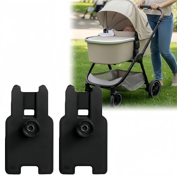 Stroller Adapter Compatible with Nuna TRIV Next/SWIV, Compatible with UPPAbaby V1/V2/V3 Bassinet, Tool-Free Installation, Secure, Lightweight Design