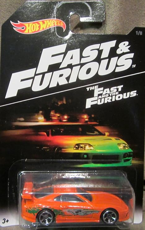 Hot Wheels FAST & FURIOUS '94 Toyota Supra 1/8 ORANGE CAR 2016