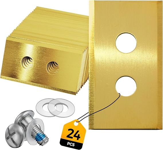 24PCS With Screws Robotic Lawnmower Replacement Blades, Compatible with Worx Landroid Lawn Robot Blades, LUBA AWD 1000 to LUBA AWD 5000, LUBA 2 AWD 3000 to LUBA 2 AWD 10000, YUKA 600 to YUKA 1500