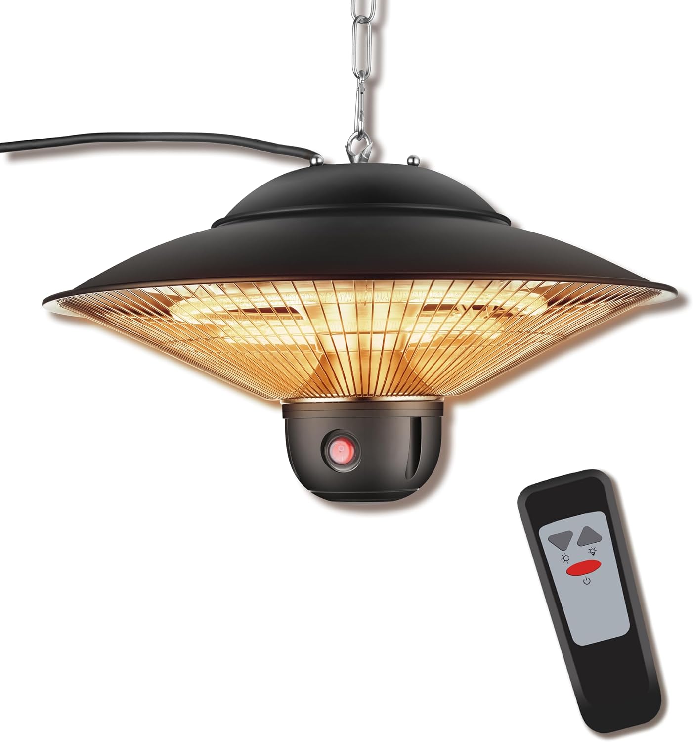 DONYER POWER Electric Quartz Patio Heater Garden Heater Waterproof Outdoor Free Standing 2000W