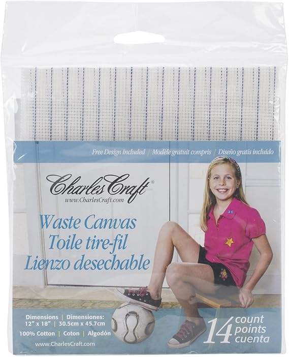 DMC Charles Craft Waste Canvas 14 Count 12"X18", Natural