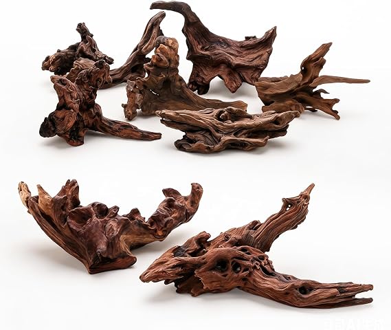 8 Pcs Driftwood For Aquarium, Fish Tank Wood Natural Aquarium Wood Premium Aquariums Driftwood Small Fish Tank Decorations Driftwoods for Fish Tank Decoration