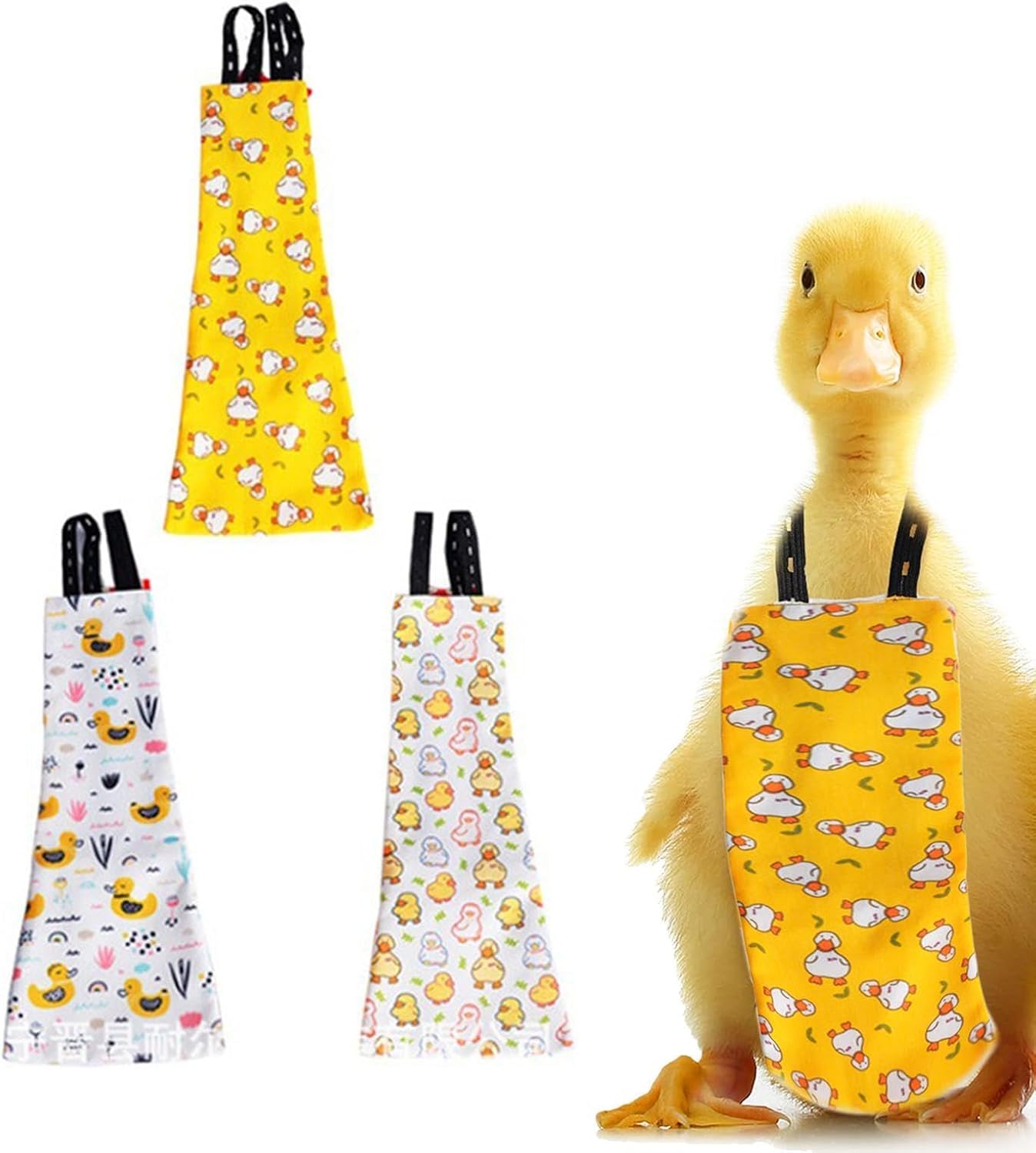 3 Duck Diapers - Washable Chicken Diapers | Reusable Poultry Diapers With Buckle | Adjustable Duckling Diapers Waterproof Chicken Clothes Pet Diapers For Hen Rooster Borato Poultry Duck