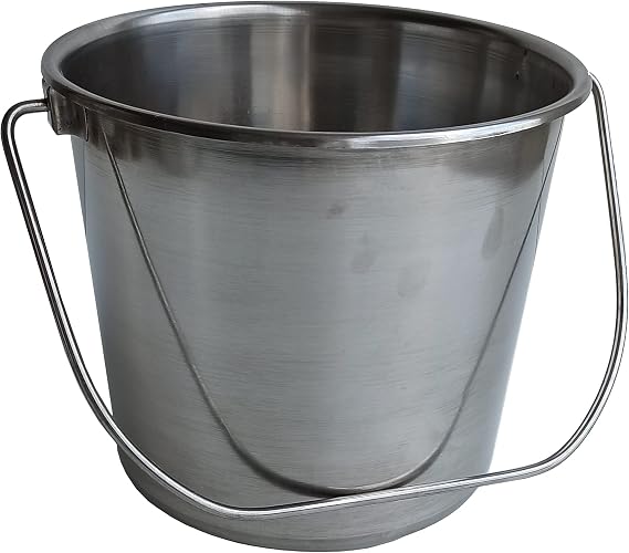 Bucket Kitchen Bucket Gardening Bucket Food Bucket 5L 7L 10L 12L Stainless Steel Milk Bucket Stainless Steel Bucket Food Garden (12L)