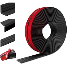 Peel and Stick Wall Moulding Trim Flexible Edging Trim Self Adhesive Wall Corner Protectors Edging Strip for Home Decor Floor Transition (20mm×6m, Black)