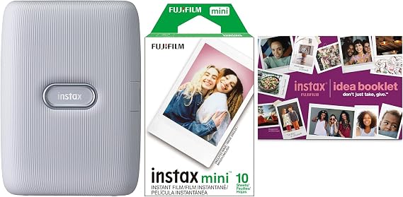Fujifilm Instax Mini Link White Printer Bundle
