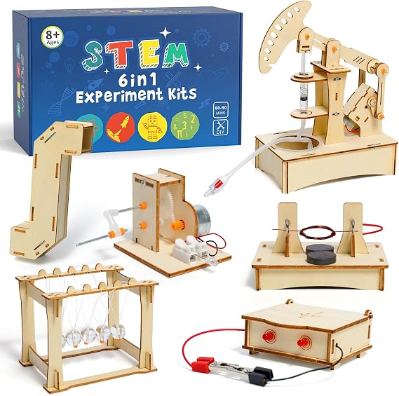 Experiments for Children from 8 9 10 11 12 13 14 Electronic Building Kit Experiment Box Electric Construction Kit for Children Wooden Construction Kit Children's Toy Gifts from 8 9 10 11 12 13 14 Years Boys