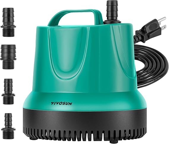 VIVOSUN 1150GPH Sub Water Pump for Fish Tank, Pond, Aquarium, Hydroponics