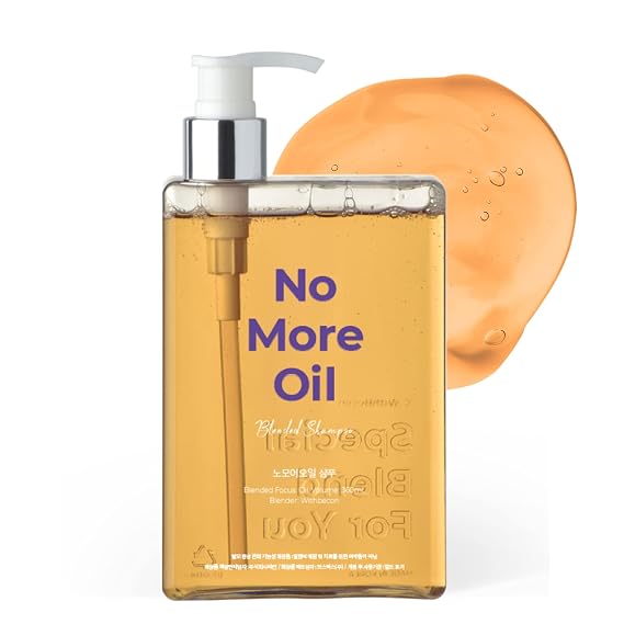 Korean Hair care NoMoreOil Shampoo - Professional Hair Loss Shampoo for Oily Scalp, Cruelty-Free & Sulfate-Free (12.17 fl oz)