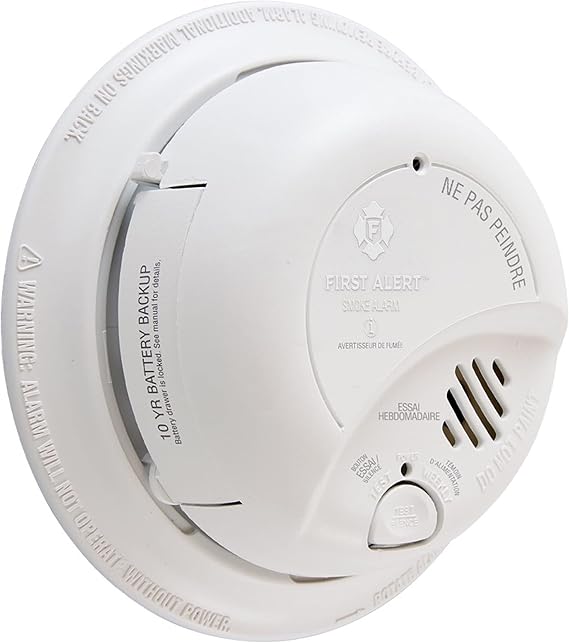 9120BA Hardwired Ionization Smoke Alarm with Battery Backup