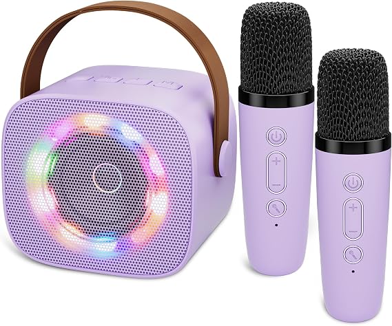 Karaoke Microphone Bluetooth Microphone 2-Piece Home Karaoke Set Speaker Wireless Karaoke Wireless Microphone Karaoke Machine Karaoke Equipment TF Card/Aux Playback Smartphone Compatible Music