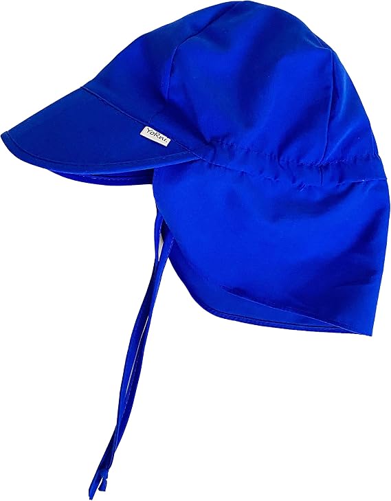 Yorni Bebek Güneş Şapkası, Ense Korumalı, Boyundan Bağlamalı, Ayarlanabilir, Hafif ve Nefes Alabilir, Deniz & Havuz Uyumlu, Unisex Çocuk Şapka (0-8 Yaş)
