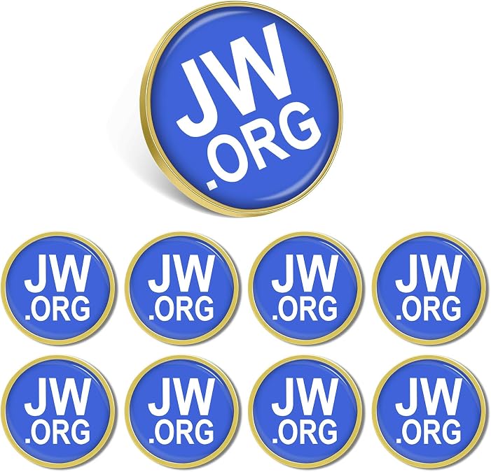 20/50/100Pack Jehovah's Witnesses - Round Blue Jw.org Lapel Pins Bulk - Brooch Badge Pin for Men Women Clothes Bags Hats