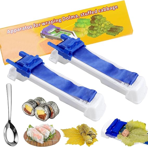 Lumpia Roller Machine, Lumpia Maker Machine, Vegetable Meat Rolling Tool, Multi-functional DIY Plastic Eggroll, Spring Roll Maker Grape Leaves Roller for Home Kitchen Tool (2Pcs)