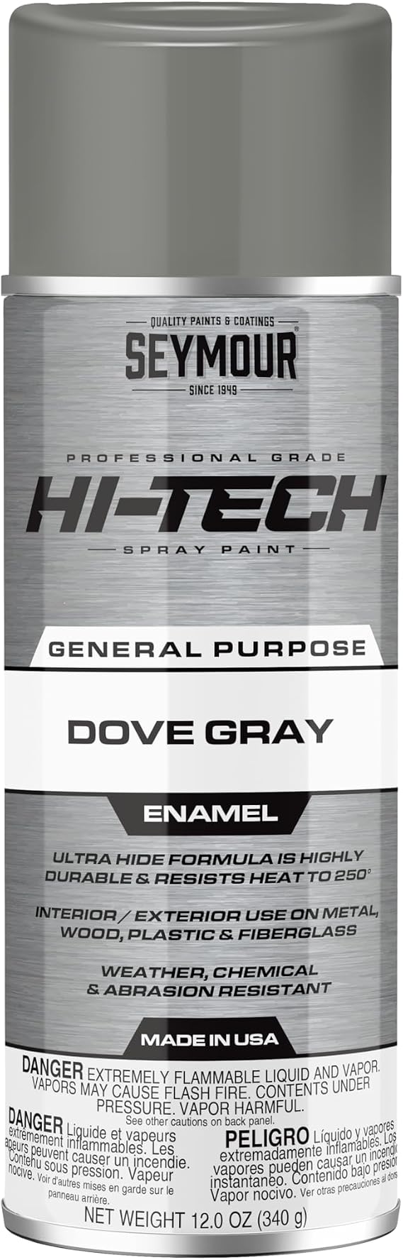 Seymour 16-112 Hi-Tech Enamels Spray Paint, Dove Gray