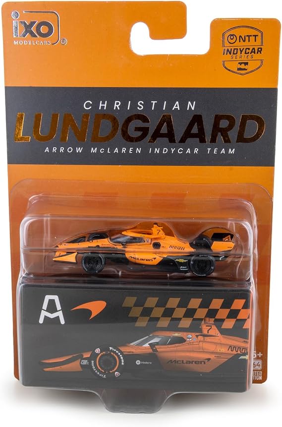 IXO Modelcars IND64045 Christian Lundgaard 2026 Indy Series #7 Diecast Car 1:64 Scale