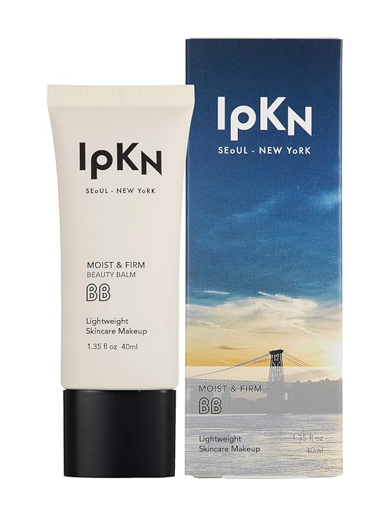 IPKN Moist & Firm Lightweight BB Cream 1.35 Fl Oz Ceramide & Collagen, Natural Light Finish (Light/Medium, 1.35 Fl Oz)