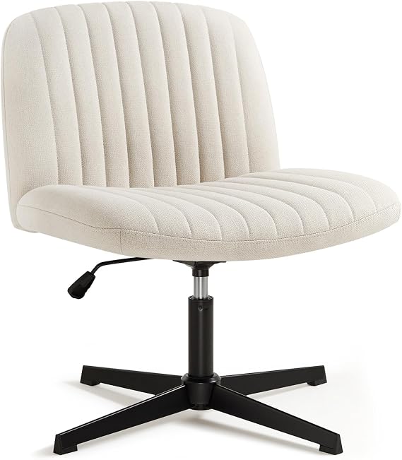 IWMH Office Chair without Wheels Comfortable Desk Chair without Armrests