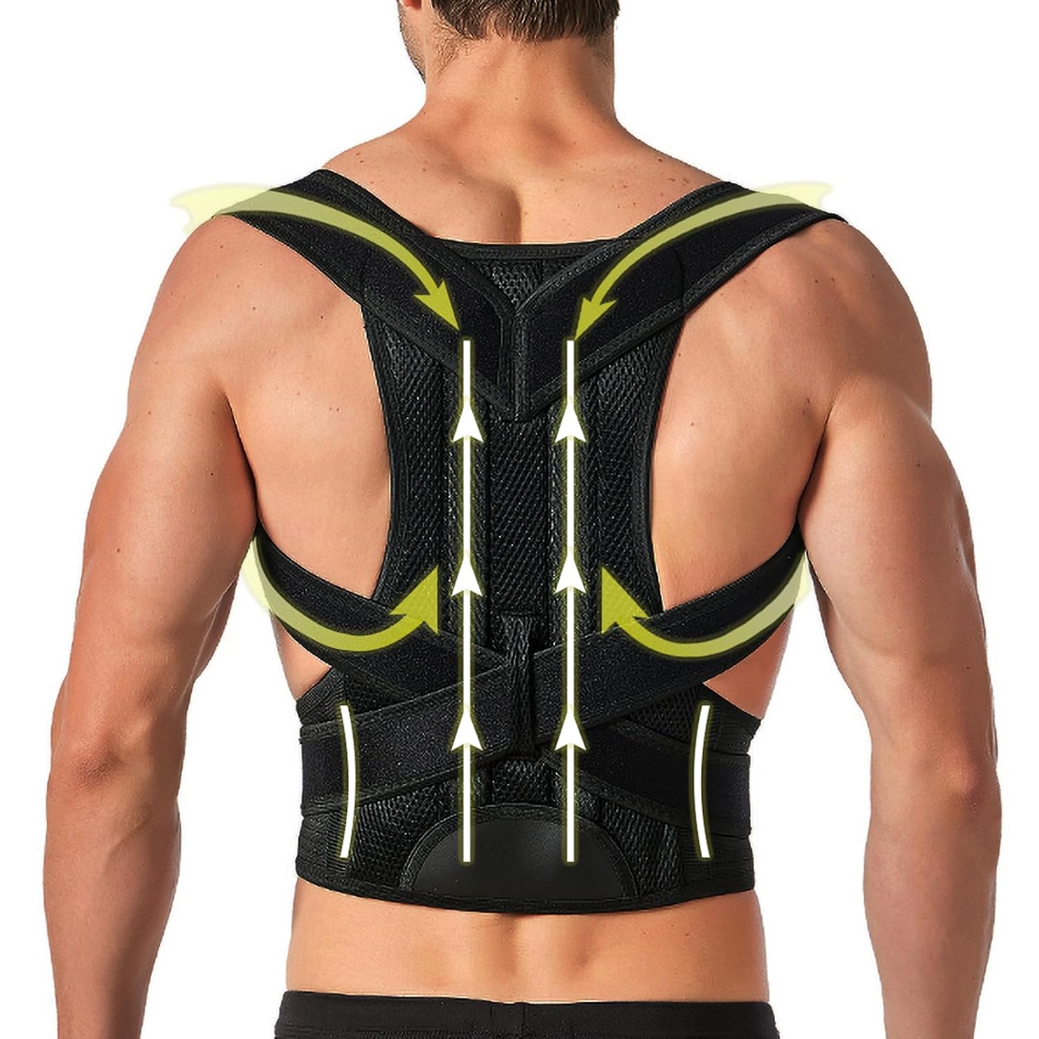 Posture corrector for men and women, back brace for posture for women, corrector de postura para hombre, Posture pro fix, Breathable, Adjustable Upper Back Brace, Neck, Back and Shoulder Medium