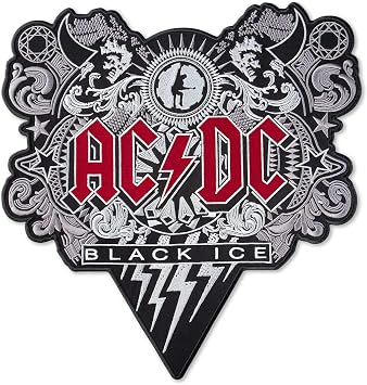 Black Ice Music Rock Band Embroidered Back Patch Iron On, 13.2 x 13.6 inches