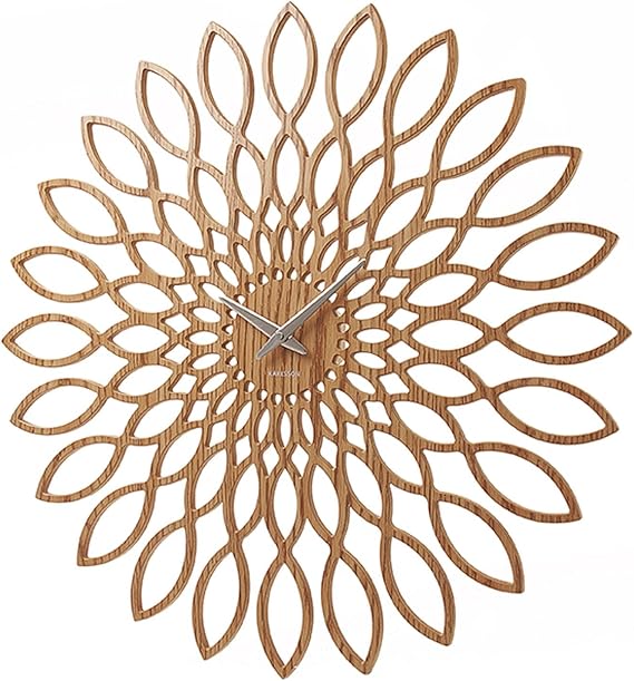 Karlsson Sunflower MDF Wood Finish Wall Clock