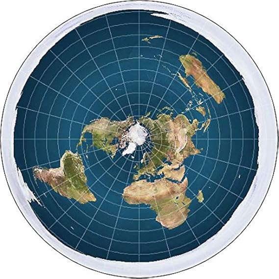 MAGNET Flat Earth Magnet Decal Fridge Metal Magnet Window Vinyl 5"