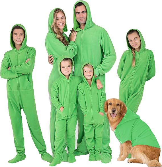 Footed Pajamas - Family Matching Hoodie One Pieces | One Piece Boys, Girls, Men, Women Pjs and Pets Sweaters | Unisex
