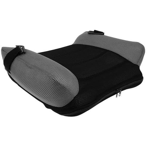Car Booster Seat, 14.5x19in Backless Travel Booster Seats Inflatable & Portable Seat for Girls Boys, No Pump Required, Black