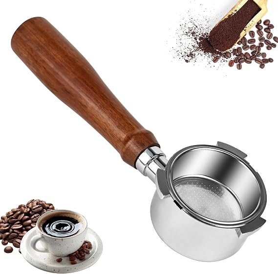 51mm Espresso Bottomless Portafilter, 3 Ears Espresso Portafilter, Bottomless Portafilter with Puck Screen, for Dedica EC680/EC685/EC785/EC820/EC850/EC860 Smeg Coffee Machine