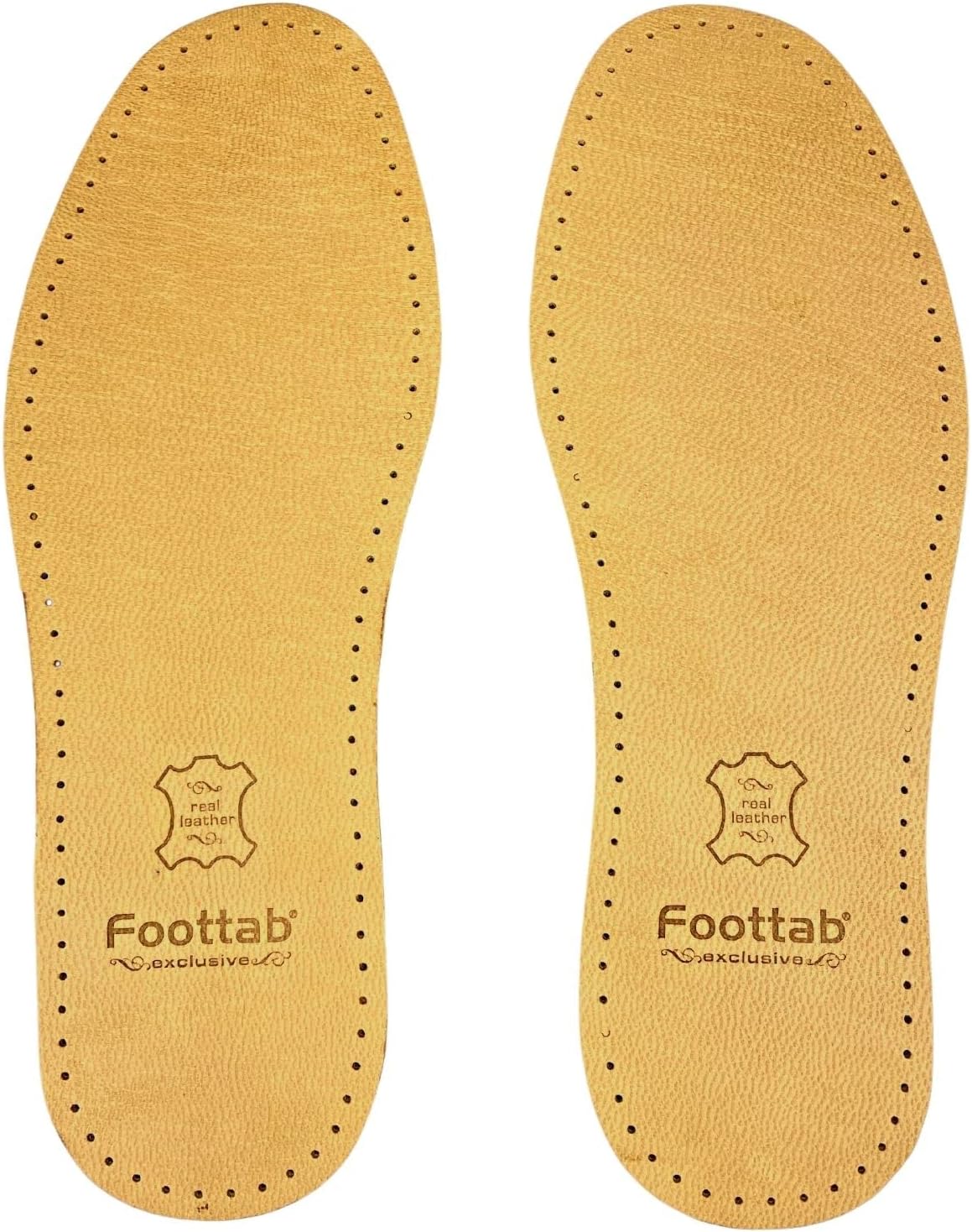 Exclusive Genuine Leather Shoe Insoles, Perfumed, Anti-Smell Sweat Absorbent Insoles, Leather Insole, 40-41, Natural