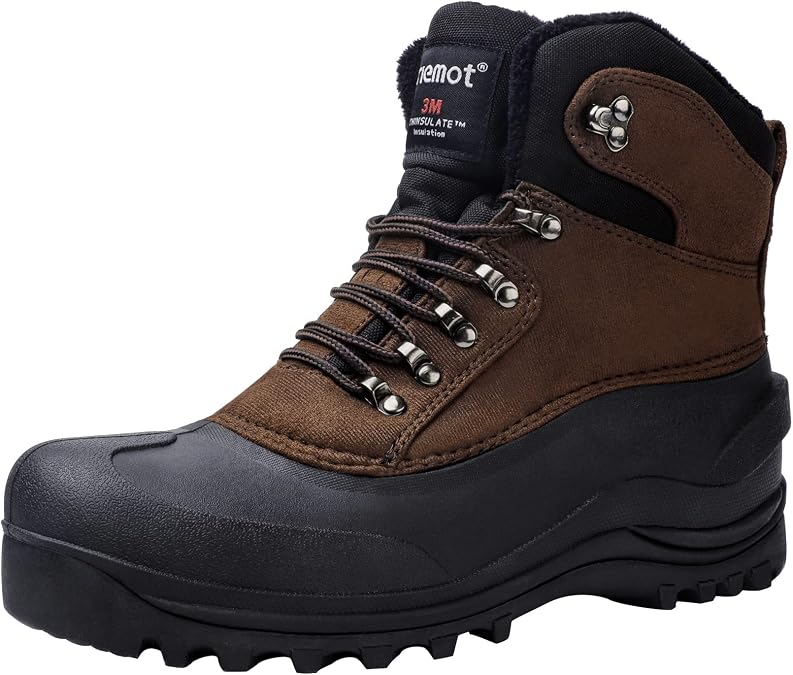 riemot Waterproof Insulated Winter Snow Boots for Men and Women