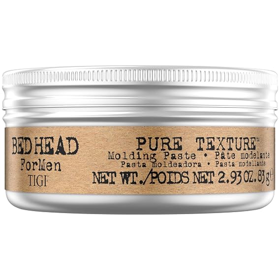 TIGI Bed Head Hair Paste for Men, Pure Texture Mens Molding Paste, Anti-Humidity, Frizz Control Hair Care Products for Men, Travel-Friendly, 2.93 Oz