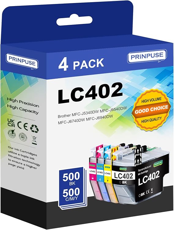LC402 Ink Cartridges Compatible for Brother LC402XL Ink Cartridges