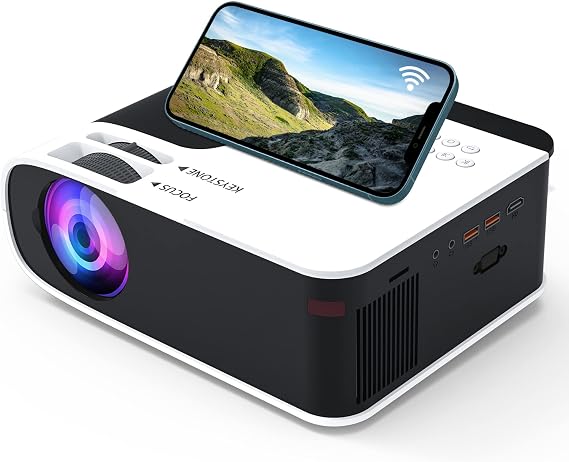 Lumavision Pro Mini Projector, Native 1080P Portable Video Projector, 250 Inch Screen Projector Screen, Home Theatre Compatible with HDMI, USB, AV, LED Portable Projector for Home/Outdoors