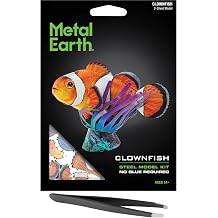 Fascinations Metal Earth Clownfish 3D Metal Model Kit Bundle with Tweezers