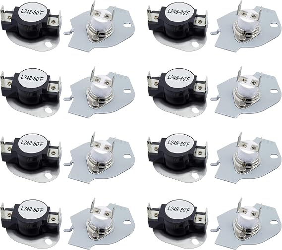 BlueStars 279769 ドライヤーサーマルカットオフキット交換部品 - Whirpool & Kenmoreドライヤーにぴったりフィット - 交換用 3389946 3398671 3977394 695563 AP3094224 3390291 - 8個パック