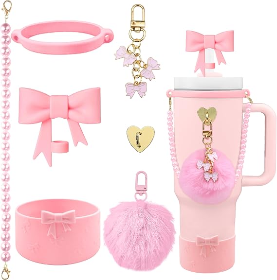 7PCS Bow Charms of Stanley Cup Accessories Tumbler Accessories Set