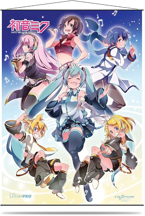 Officially Licensed Hatsune Miku Group Shot Wall Scroll