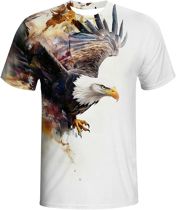 American Flag Skulll 3D Print Cool T Shirts Graphic Casual Summer Short Sleeve Novelty T-Shirt for Men Women