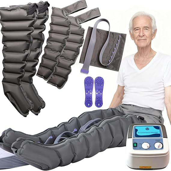 Pressotherapy Full Body Lymphatic Drainage Massager, Electric Legs Air Compression Massager, Waist Arm Leg Foot Massage Relax Blood Circulation,Air Compression Recovery System