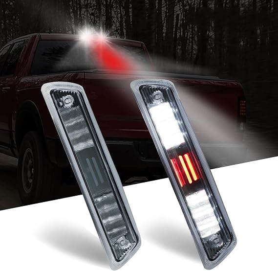 LED Third 3rd Brake Light with Gasket, Center High Mount Stop Rear Cargo Lamp Fit for Ford F150 2009-2014 [Except Harley Davidson and SVT Raptor that has Hill Decent Control], Clear Lens