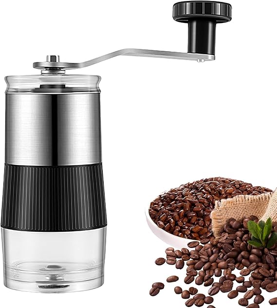 Manual Coffee Burr Grinder - 4.13x1.97x1.97in Portable Hand Coffee Mill