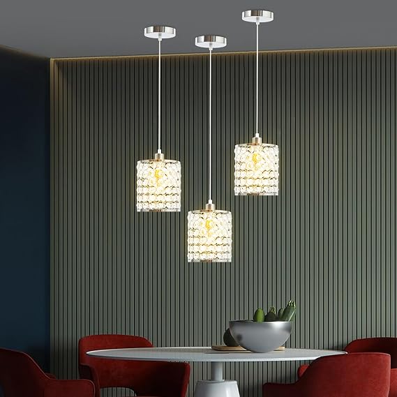 Crystal Chandelier Chrome Flush Mount Ceiling Light Silver Chandeliers for Bedroom Hallway Living Room